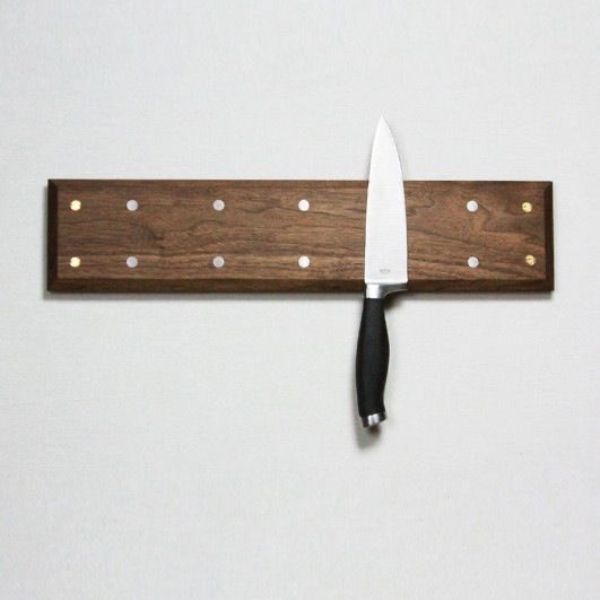 Zulay Kitchen Walnut Magnetic Knife Holder